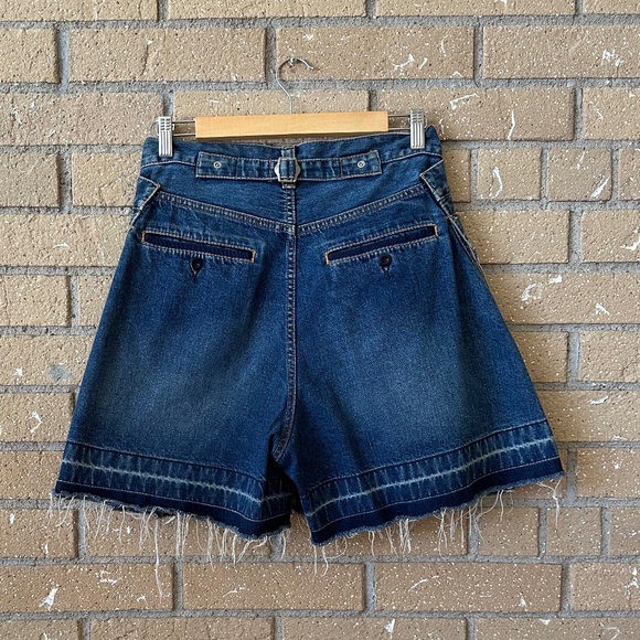 sacai denim shorts